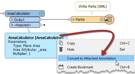 Converting summary to attached annotation